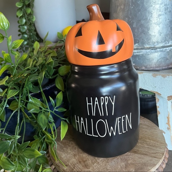 Rae Dunn Accents Rae Dunn Pumpkin Halloween Canister Poshmark